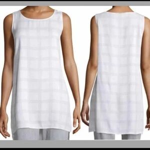 Retail! $278 Eileen Fisher Crew Neck Silk Tunic  Size Small